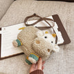 Plush Bag Female Cartoon Lamb Student One Shoulder Crossbody Bag