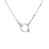 Cute Kitten Light Luxury Minority Design Diamond Ring Buckle Necklace INS