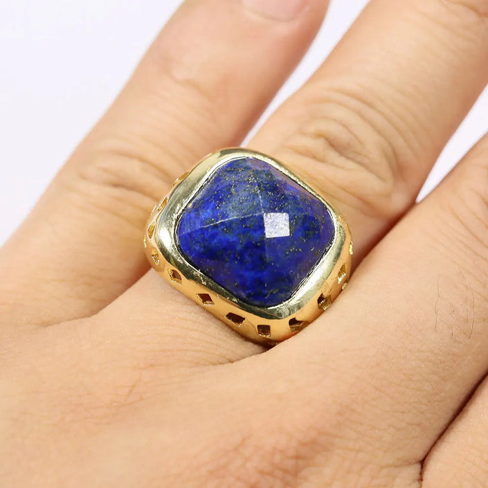 Crystal Ring Labradorite Ring