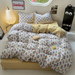 Washed Cotton Printed Four-piece Bedding Set