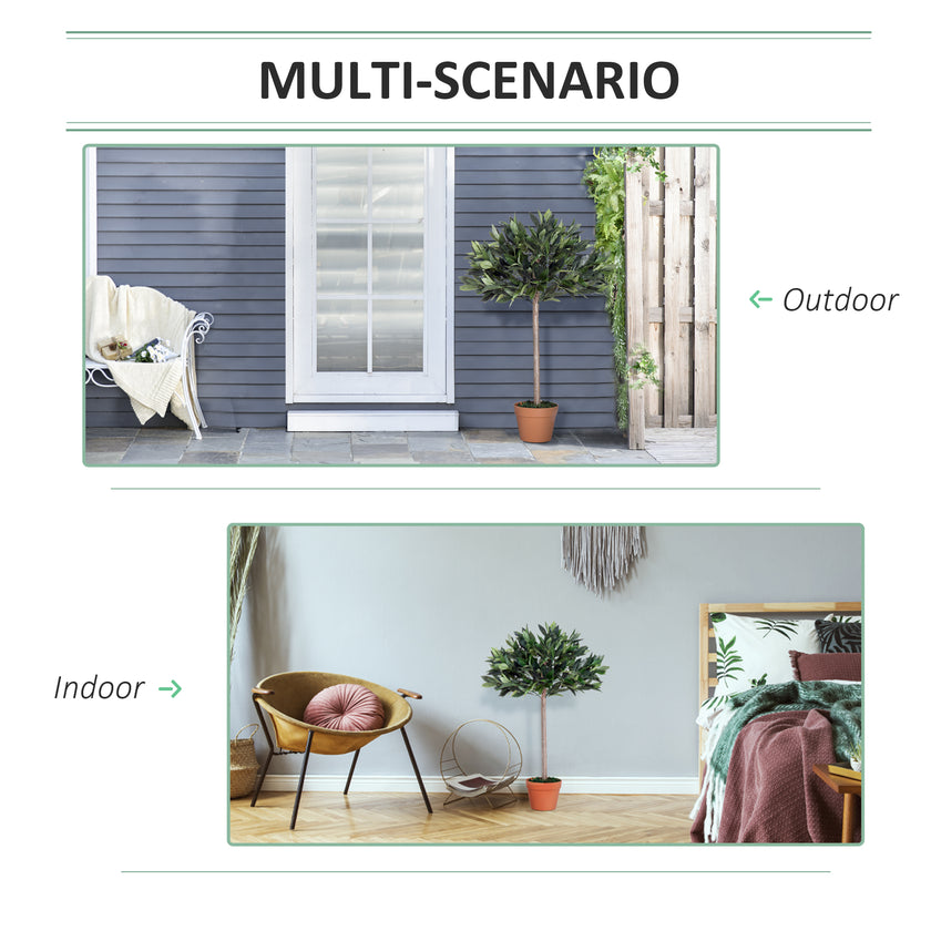 3ft Artificial Olive Tree Indoor Plant Greenery For Home Office Potted In An Orange Pot Set Of 2