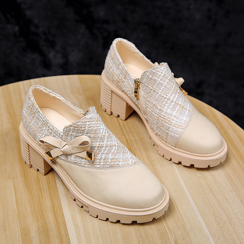 New Thick Heel Women Shoes Spring High Heels