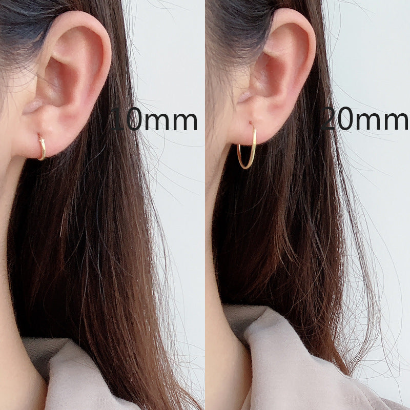 Men And Women All-matching Temperament Handmade Sterling Silver Earrings