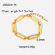 Ins Fashion Stainless Steel Chain Bracelet 18K Gold Plated