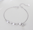Punk Chain Instagram Niche Sterling Silver 925 Flake Beads Pendant Bracelet