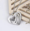 A Stainless Steel Heart-shaped Necklace Engraved With Family Personality And A Heart Shape