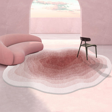 Home Living Room Shaped Faux Cashmere Carpet