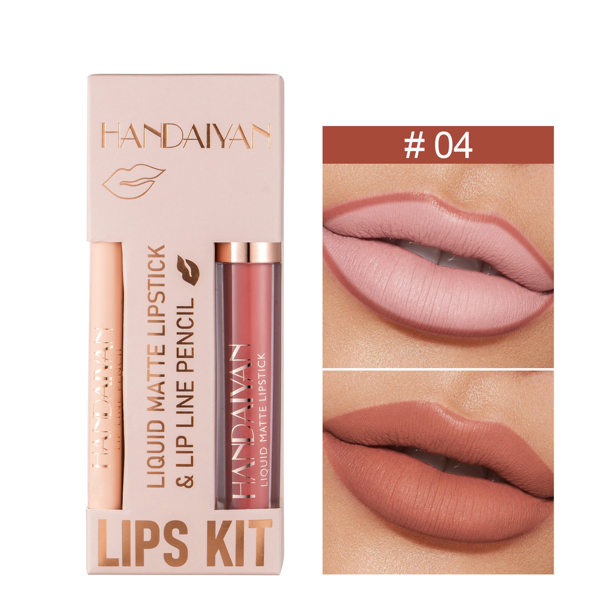 Liner Lip Glaze Set Waterproof No Stain On Cup Velvet Matte Lipstick