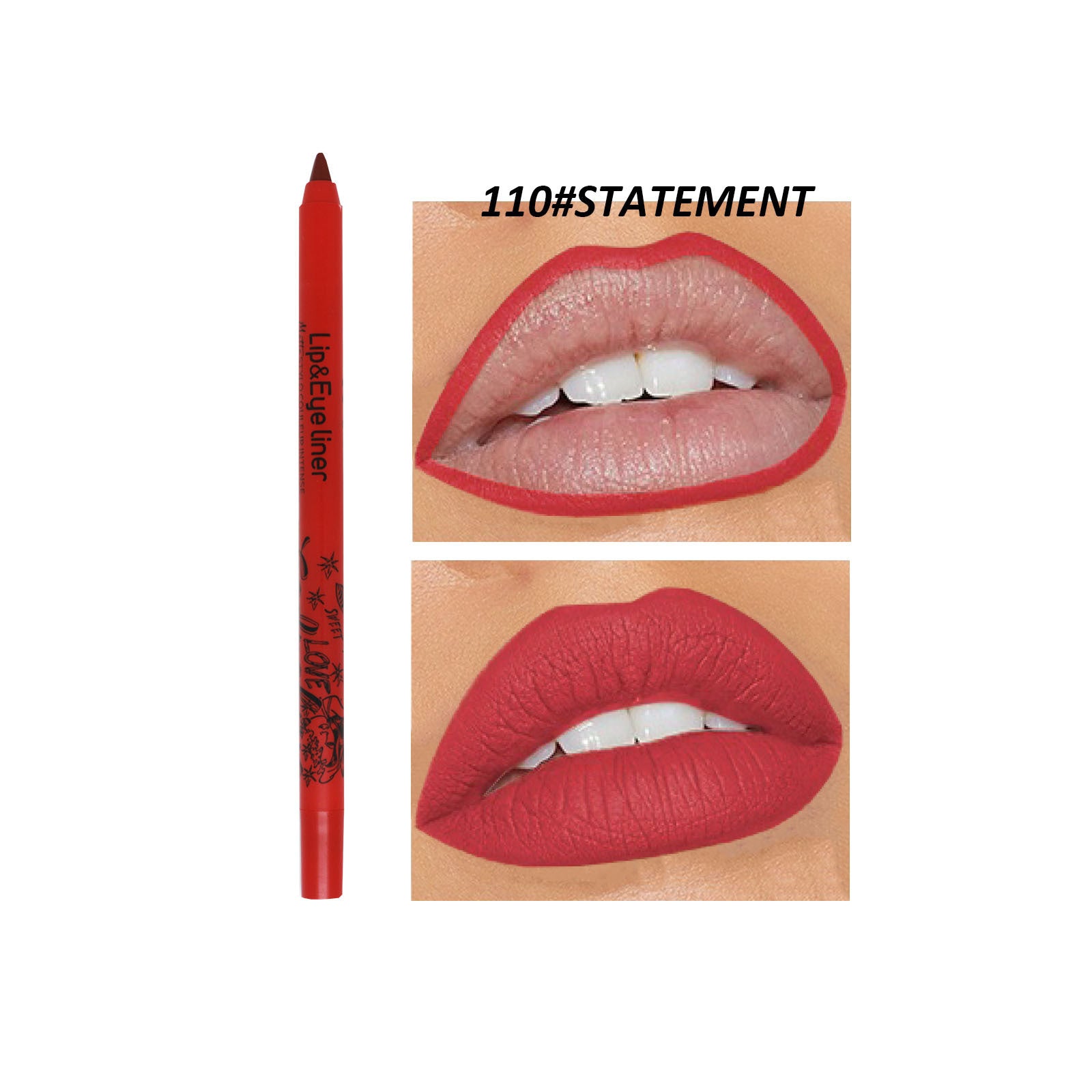 Discoloration Resistant Outline Lip Shape New Product 20 Colors Matte Lip Liner
