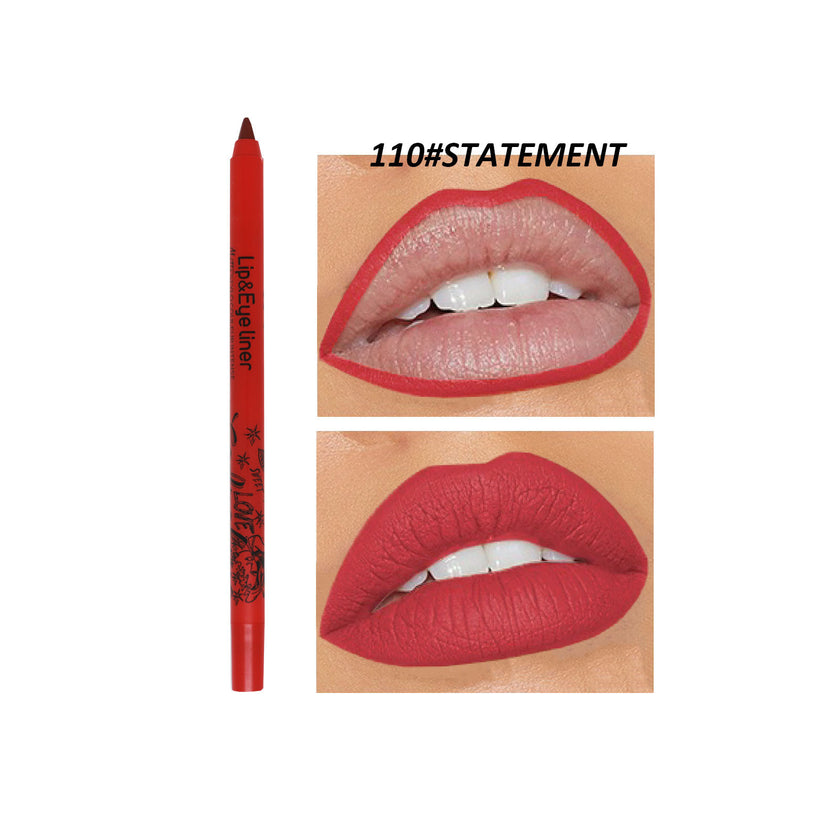 Discoloration Resistant Outline Lip Shape New Product 20 Colors Matte Lip Liner