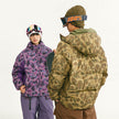 Winter Camouflage White Duck Down Three-proof Warm Coat For Women