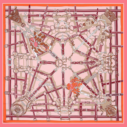 Carriage twill silk scarf