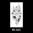Black and white sketch flower tattoo stickers
