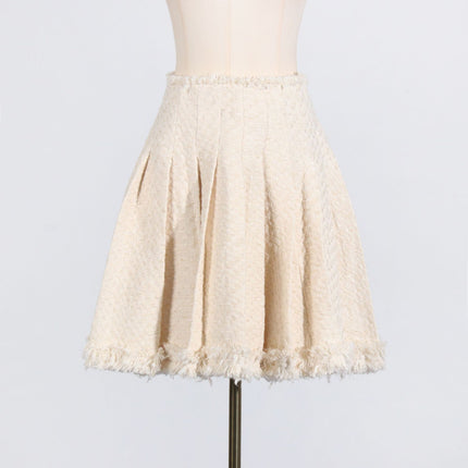 Fashion Tassel Short Jacket Skirt Two-piece Set