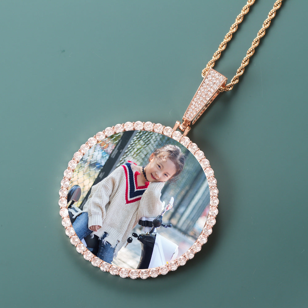Women's DIY Commemorative Photo Necklace