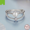 Silver Ziyun Original Design Double Layer Natural Freshwater Pearl Ring S925 Sterling Silver Stacked Entry Lux Elegant Ring Shank
