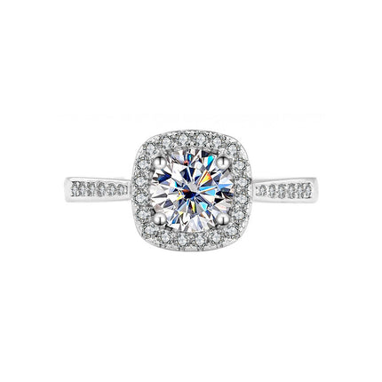 S925 Sterling Silver Moissanite Ring Women