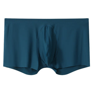 Ice Silk Mesh Big Bag Mid Waist Boxer Underwear