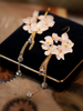 Antique Exaggerated Earrings With Tassels Mixed Material