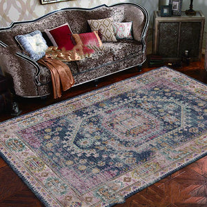 European Style Jihe Print Carpet Bedroom Living Room