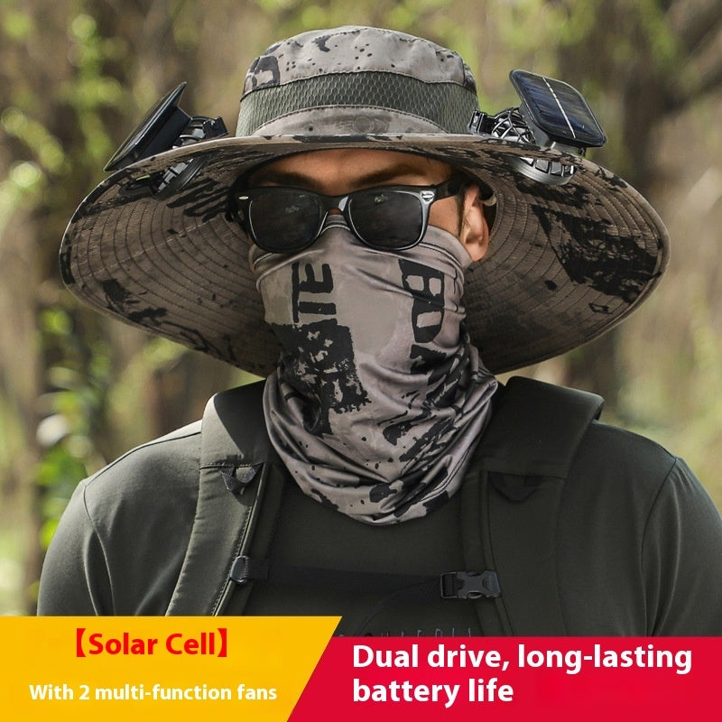 Lithium Battery Charging Solar Fan Hat