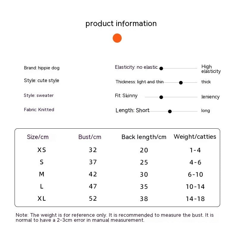 Casual Simple Solid Color Pet Sweater Warm Cat Anti-lint Clothes