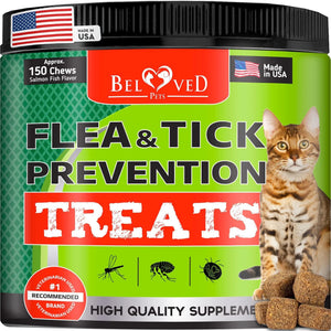 Flea And Tick Prevention Chewable Pills For Cats Revolution Oral Flea Treatment For Pets Pest Control & Natural Defense Chewables Small Tablets Salmon Fish Taste CANNOT Be Listed For Sale On Amazon