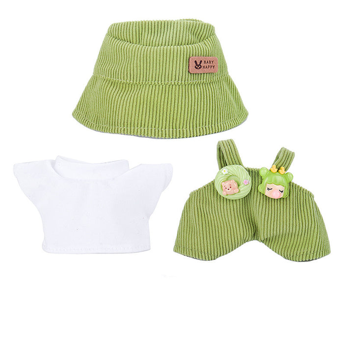 17CM Bucket Hat Underwear Hanging Blouse And Pants Doll Clothes