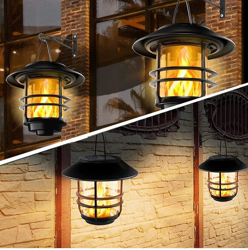 New Solar LED Outdoor Garden Glass Wall Lamp