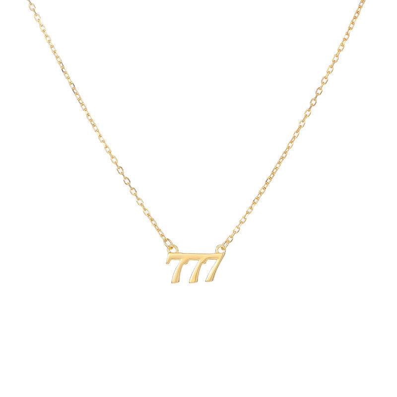 S925 Silver Lucky Digital Necklace For Women