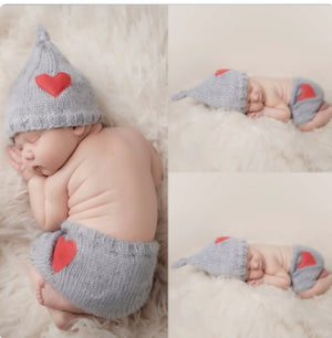 New Studio Children's Photography Clothing Newborn Sweater Handmade Wool Woven Baby Costume For Taking Photo Christmas Suit