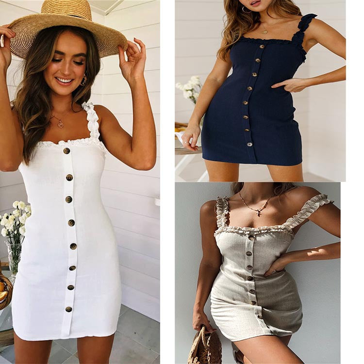 Cotton and linen dress