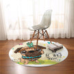 Cartoon Animal Round Carpet Cute Non-slip