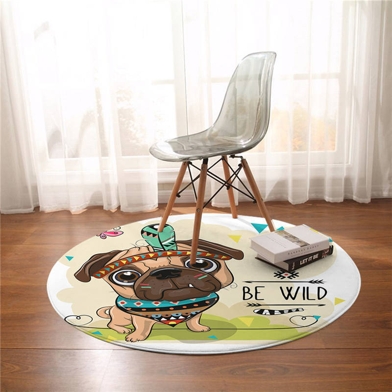 Cartoon Animal Round Carpet Cute Non-slip