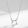 Cute Kitten Light Luxury Minority Design Diamond Ring Buckle Necklace INS