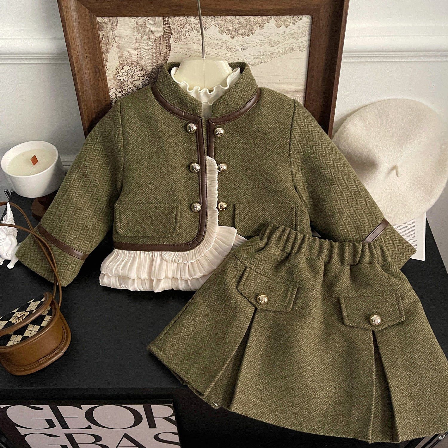 Coat Pleated Skirt Two-piece Set