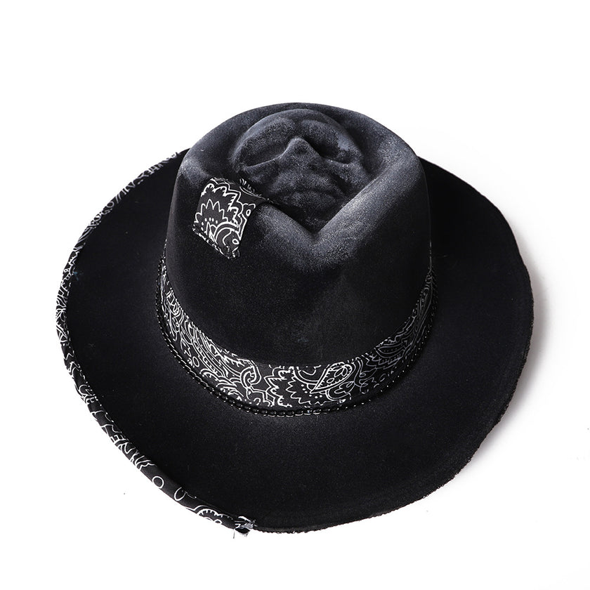 Western Cowboy Hat Handmade Skull Hat