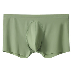 Ice Silk Mesh Big Bag Mid Waist Boxer Underwear