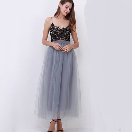 Lace Princess Tulle Long Drees Tutu Skirts For Women