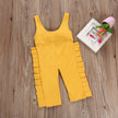 Children's clothing  yellow cotton overalls