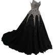 Black Wedding New Bride Big Train Main Yarn Dress