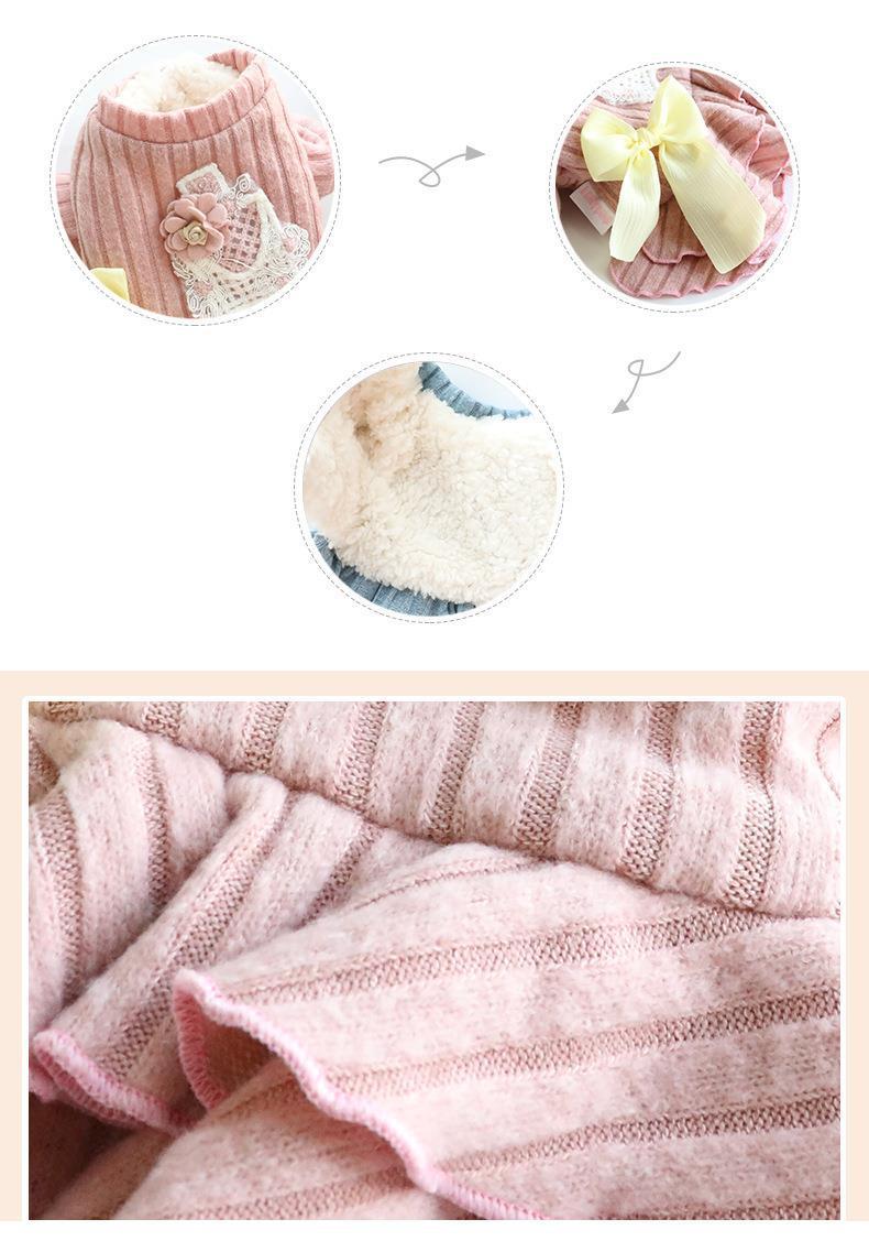 Pet Dog Clothes Cat Princess Skirt Cotton Padded Clothes