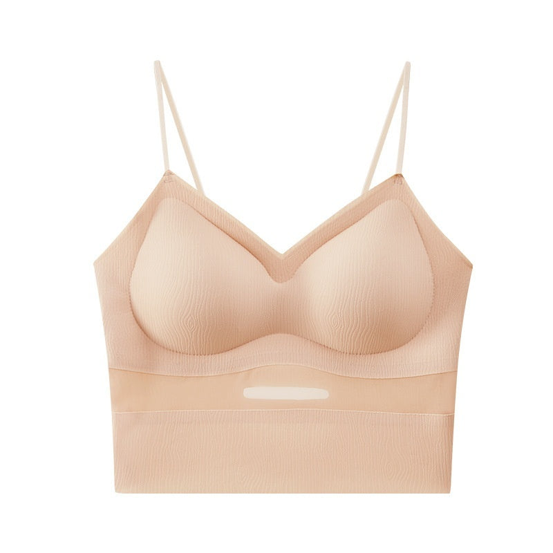 Seamless Beautiful Back Small Sling Vest For Women Underwear Padded