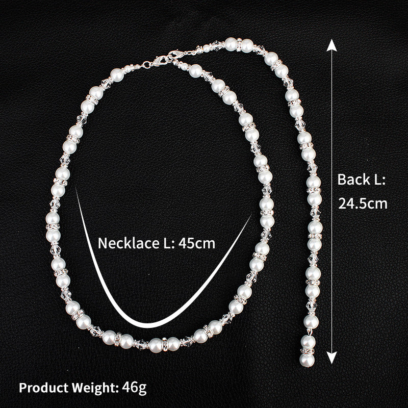 Back chain necklace wedding