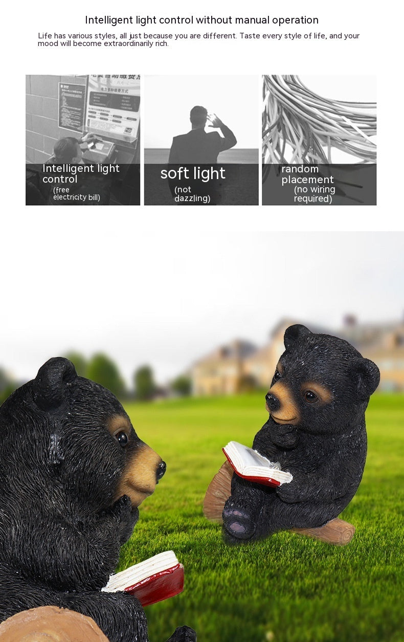 Bear Garden Solar Light Ornaments