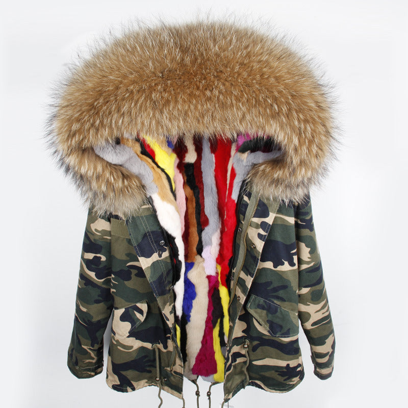 Loose short fur coat