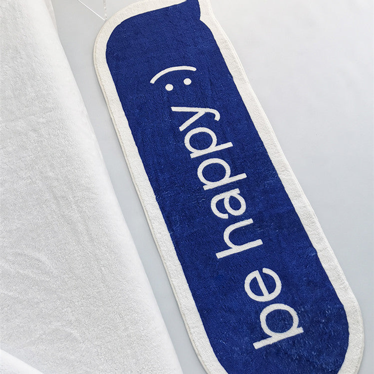 Bedroom Bedside Blue Minimalist Style Carpet