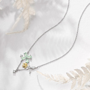 Four-leaf clover small lucky necklace female