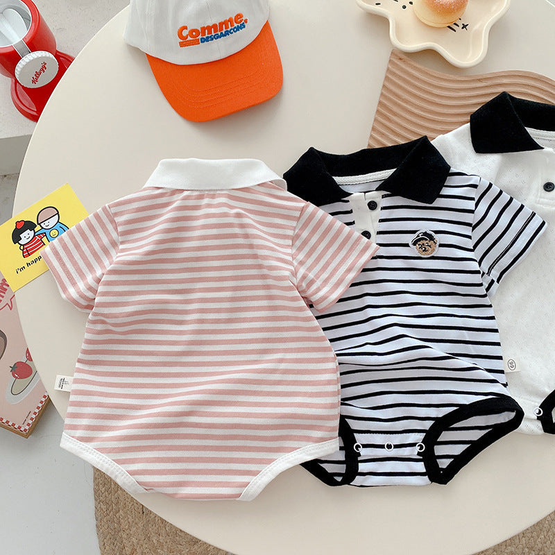 Newborn Western Style Bear Jumpsuit