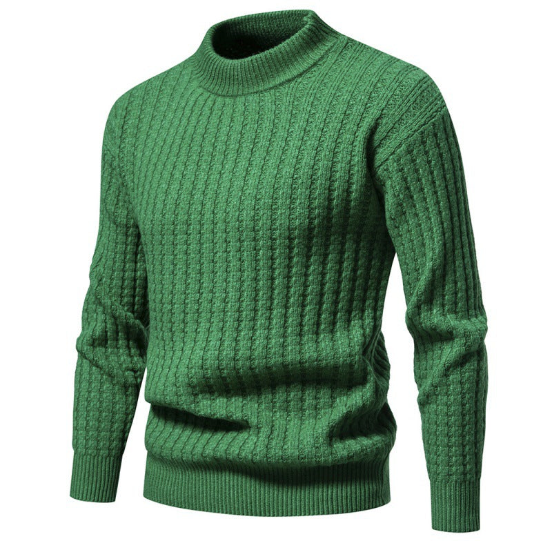 Men's Knitwear Solid Color Round Neck Fashion Sweater
